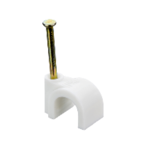 7.0MM WHITE ROUND CABLE CLIP